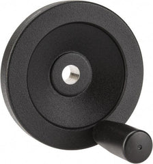 Value Collection - 3.94" Diam, Aluminum Handwheel with Handle - 1.1" Hub Diam - Benchmark Tooling