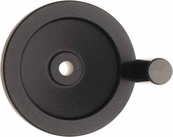 Value Collection - 4.92" Diam, Aluminum Handwheel with Handle - 1.22" Hub Diam - Benchmark Tooling