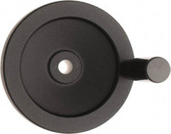 Value Collection - 4.92" Diam, Aluminum Handwheel with Handle - 1.22" Hub Diam - Benchmark Tooling