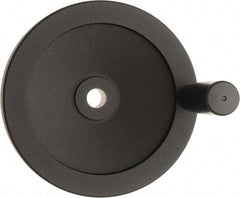 Value Collection - 6.3" Diam, Aluminum Handwheel with Handle - 1.42" Hub Diam - Benchmark Tooling