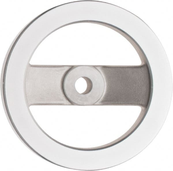 Value Collection - 4.92", 2 Spoke Handwheel - 1.22" Hub, Aluminum, Polished Finish - Benchmark Tooling