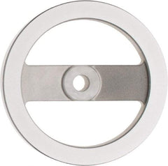 Value Collection - 6.3", 2 Spoke Handwheel - 1.42" Hub, Aluminum, Polished Finish - Benchmark Tooling