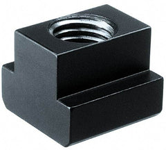 HALDER - M8 Tapped Through T Slot Nut - 15.7mm Slot Width, 25 x 9mm Base Width x Height, 18mm Overall Height - Benchmark Tooling