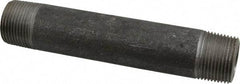 Made in USA - Schedule 80, 1" Diam x 6-1/2" Long Black Pipe Nipple - Threaded - Benchmark Tooling