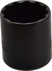 Proto - 1-5/16", 1/2" Drive, Standard Hand Socket - 12 Points, 1-3/4" OAL, Alloy Steel, Black Finish - Benchmark Tooling