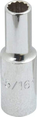 Proto - 5/16", 3/8" Drive, Deep Hand Socket - 12 Points, 2-1/8" OAL, Chrome Finish - Benchmark Tooling