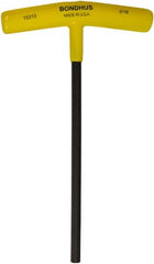 Bondhus - 5/16" Hex, T-Handle Cushion Grip, Hex Key - 9" OAL, Protanium High Torque Steel, Inch System of Measurement - Benchmark Tooling