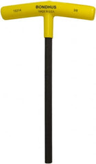 Bondhus - 3/8" Hex, T-Handle Cushion Grip, Hex Key - 9" OAL, Protanium High Torque Steel, Inch System of Measurement - Benchmark Tooling
