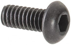 Value Collection - #1-72 UNF Hex Socket Drive, Button Screw - Alloy Steel, Black Oxide Finish, Fully Threaded, 3/16" Length Under Head - Benchmark Tooling