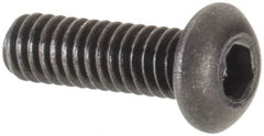 Value Collection - #1-72 UNF Hex Socket Drive, Button Screw - Alloy Steel, Black Oxide Finish, Fully Threaded, 1/4" Length Under Head - Benchmark Tooling