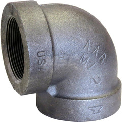 Black 90 ° Elbow: 1-1/2″, 300 psi, Threaded Malleable Iron, Galvanized Finish, Class 300