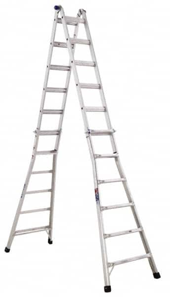 Werner - 26' High, Type IA Rating, Aluminum Extension Ladder - 300 Lb Capacity, 26' Working Length - Benchmark Tooling