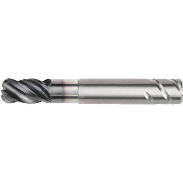 Kennametal - 20mm, 4 Flute, Single End, Solid Carbide, 1mm Corner Radius End Mill - 115mm OAL, 38° Helix, Right Hand Flute, 30mm LOC, Right Hand Cut, 60mm Extended Reach - Benchmark Tooling