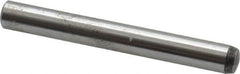 Value Collection - 6mm Diam x 50mm Pin Length Alloy Steel Standard Dowel Pin - C 58-62 Hardness, 13,300 Lb Breaking Strength, 1 Rounded End - Benchmark Tooling