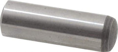 Value Collection - 8mm Diam x 25mm Pin Length Alloy Steel Standard Dowel Pin - C 58-62 Hardness, 23,700 Lb Breaking Strength, 1 Rounded End - Benchmark Tooling