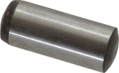 Value Collection - 10mm Diam x 25mm Pin Length Alloy Steel Standard Dowel Pin - C 58-62 Hardness, 37,100 Lb Breaking Strength, 1 Rounded End - Benchmark Tooling