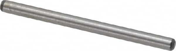 Value Collection - 1/16" Diam x 7/8" Pin Length Alloy Steel Standard Dowel Pin - C 50-58 Hardness, 800 Lb Breaking Strength, 1 Beveled & 1 Rounded End - Benchmark Tooling