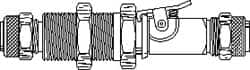 Parker - 3/8" OD, Grade 316Stainless Steel Double End Shutoff Bulkhead Coupler - 150 Max Working psi, 13/16" Hex, Comp x Comp Ends - Benchmark Tooling