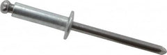 Marson - Button Head Steel Open End Blind Rivet - Steel Mandrel, 0.376" to 1/2" Grip, 3/8" Head Diam, 0.192" to 0.196" Hole Diam, 0.7" Length Under Head, 3/16" Body Diam - Benchmark Tooling