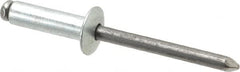 Marson - Button Head Steel Open End Blind Rivet - Steel Mandrel, 0.501" to 5/8" Grip, 1/2" Head Diam, 0.257" to 0.261" Hole Diam, 7/8" Length Under Head, 1/4" Body Diam - Benchmark Tooling