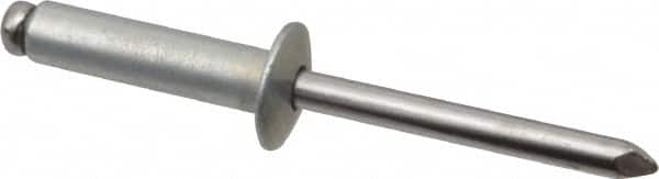 Marson - Button Head Steel Open End Blind Rivet - Steel Mandrel, 0.626" to 3/4" Grip, 1/2" Head Diam, 0.257" to 0.261" Hole Diam, 1" Length Under Head, 1/4" Body Diam - Benchmark Tooling