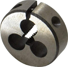 Interstate - #12-24 UNC Thread, 1" Outside Diam High Speed Steel Round Die - Left Hand Thread, Adjustable - Exact Industrial Supply