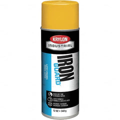 Krylon - OSHA Yellow, Gloss, Enamel Spray Paint - 12 to 15 Sq Ft per Can, 12 oz Container, Use on Masonry, Metal, Plaster, Plastic Foam & Wicker, Plastics, Wood - Benchmark Tooling