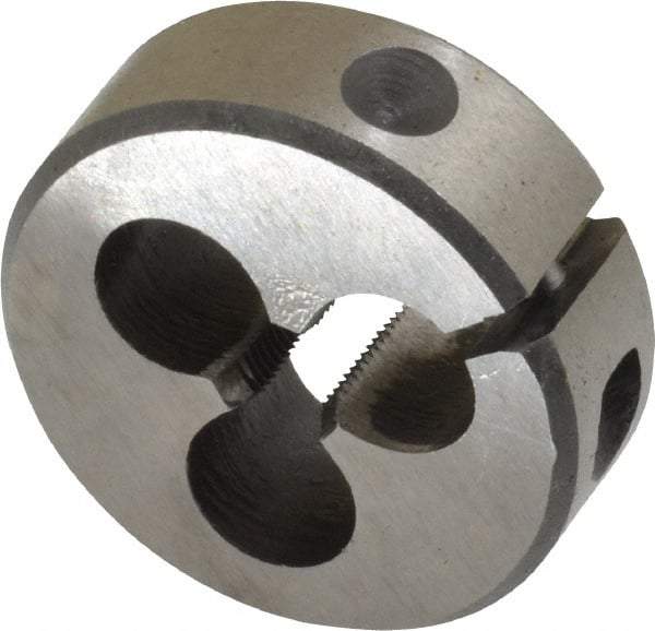 Interstate - M5x0.50 Metric Fine Thread, 1" Outside Diam High Speed Steel Round Die - Right Hand Thread, Adjustable - Exact Industrial Supply