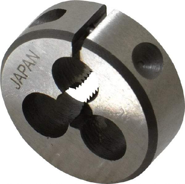 Interstate - M5x0.75 Metric Fine Thread, 1" Outside Diam High Speed Steel Round Die - Right Hand Thread, Adjustable - Exact Industrial Supply