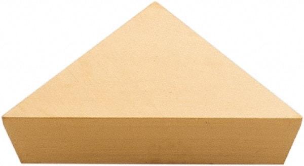 Kennametal - TPG320 Grade KC730 Carbide Turning Insert - TiN Finish, 60° Triangle, 3/8" Inscr Circle, 1/8" Thick, 0.0039" Corner Radius - Benchmark Tooling