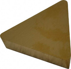 Kennametal - TPG433 Grade KC730 Carbide Turning Insert - TiN Finish, 60° Triangle, 1/2" Inscr Circle, 3/16" Thick, 3/64" Corner Radius - Benchmark Tooling