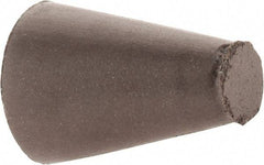 Cratex - 5/8" Max Diam x 1" Long, Taper, Rubberized Point - Medium Grade, Silicon Carbide, 1/4" Arbor Hole, Unmounted - Benchmark Tooling
