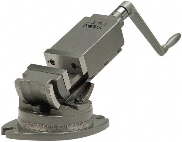 Wilton - 3" Jaw Width, 3" Jaw Opening Capacity, 2-Way Angle Swivel Machine Vise - Manual Operation, 1 Station, 11-1/4" Long x 5-45/64" High x 1-5/16" Deep, Alloy Steel - Benchmark Tooling