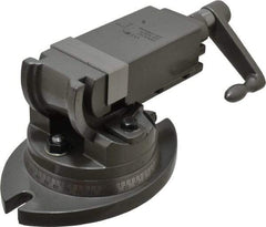 Wilton - 2" Jaw Width, 2" Jaw Opening Capacity, 2-Way Angle Swivel Machine Vise - Manual Operation, 1 Station, 8-29/32" Long x 5" High x 15/16" Deep, Alloy Steel - Benchmark Tooling