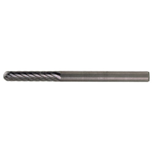 SC-1 Standard Cut Solid Carbide Bur-Cylindrical with Ball Nose - Exact Industrial Supply