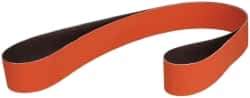 3M - 2" Wide x 132" OAL, 80 Grit, Ceramic Abrasive Belt - Ceramic, Medium, Coated, YF Weighted Cloth Backing, Wet/Dry, Series 984F - Benchmark Tooling