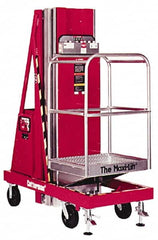 Cotterman - 400 Lb Capacity, 210" Lift Height, Portable Battery Operated Elevating Maintenance Lift - 77-1/2" Lowered Height, 30" Overall Width - Benchmark Tooling