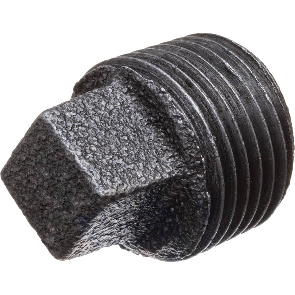 Black Pipe Fittings; Fitting Type: Square Head Plug; Fitting Size: 2″; Material: Malleable Iron; Finish: Black; Thread Standard: NPT; Connection Type: Threaded; Hex Head Size: 1.31; Lead Free: No