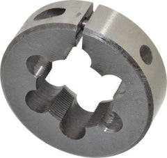 Interstate - 1-28 Thread, 2" Outside Diam High Speed Steel Round Die - Right Hand Thread, Adjustable - Exact Industrial Supply