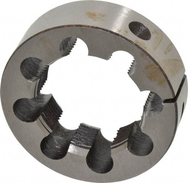 Interstate - 1-7/8 - 12 UNS Thread, 3" Outside Diam High Speed Steel Round Die - Right Hand Thread, Adjustable - Exact Industrial Supply