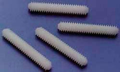 Micro Plastics - 1/4-20 2" OAL Fully Threaded Stud - Nylon, Nylon Finish - Benchmark Tooling