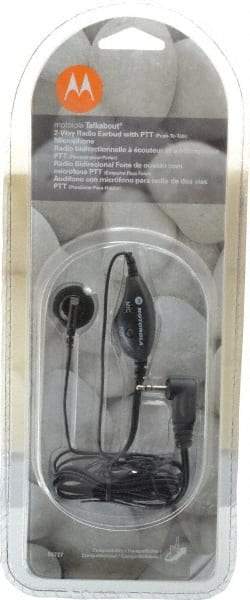 Motorola - GT Series, Push to Talk Microphone Earpiece with Microphone - Black, Use with Spirit Series GT Radios - Benchmark Tooling