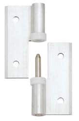 Sugatsune - 2-9/16" Long x 2-3/8" Wide x 9/64" Thick, Aluminum Cabinet Hinge - Aluminum Leaf with Polyacetal Bushing & 304 Pin, Aluminum Finish - Benchmark Tooling