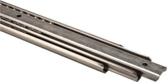 Sugatsune - 21-11/16" Slide Length, 23" Travel Length, Stainless Steel Ball Bearing Slide - 188 Lb Capacity at Full Extension - Benchmark Tooling