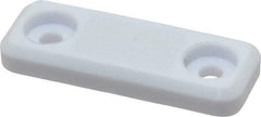 Sugatsune - 1-25/32" Long x 43/64" Wide x 7/32" High, Polyacetal, Neodymium & 316 Stainless Plastic Cased Magnet Catch - White Finish, 9.9 Magnetic Force, 15/16" Long Strike, 19/32" Wide Strike - Benchmark Tooling