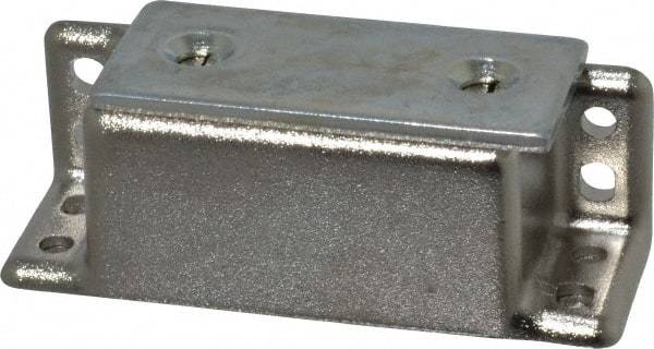 Sugatsune - 2-13/32" Long x 3/4" Wide x 3/4" High, Zinc Alloy Heavy Duty Magnetic Catch - Nickel Coated, 24.2 Magnetic Force, 1-11/16" Long Strike, 3/4" Wide Strike - Benchmark Tooling