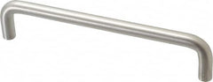 Sugatsune - 25/64" Handle Diam, Satin Finish Stainless Steel Drawer Pull - 1-3/8" Projection, 6" Center to Center, 316 Grade, 6-3/8" Wide - Benchmark Tooling