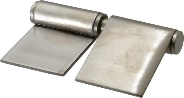 Sugatsune - 4" Long x 2-5/32" Wide x 15/32" Thick, Flag Hinge - Stainless Steel, Satin Finish - Benchmark Tooling