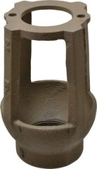 Watts - 1-1/4 to 3" Fit, 4-3/8" Diam, Air Gap Drain - 6-3/4" High, Cast Iron - Benchmark Tooling