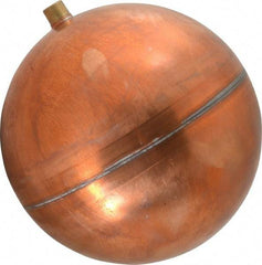 Watts - 8" Diam, External Thread Connection, Metal Float - 3/8-16 Thread, Copper - Benchmark Tooling